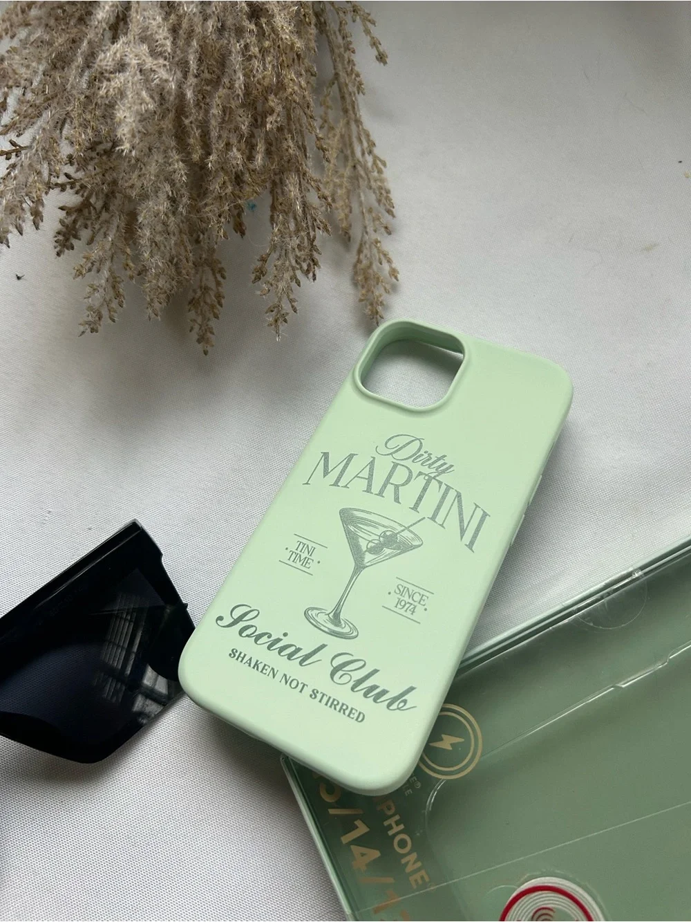 Dirty Martini Social Club iPhone Case - Mint Green new